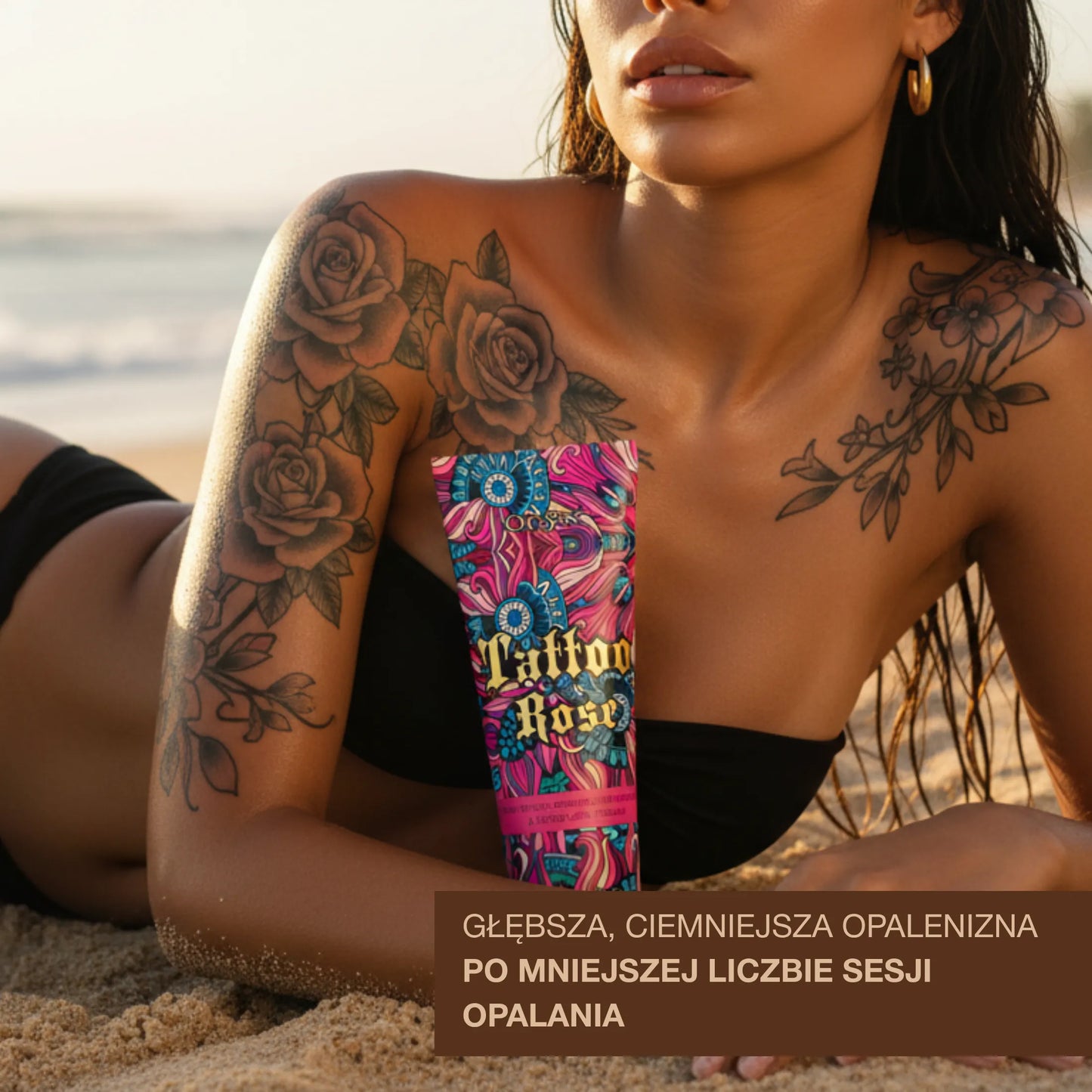 Tattoo Rose balsam brązujący do opalania dla kobiet z tatuażami 251 ml