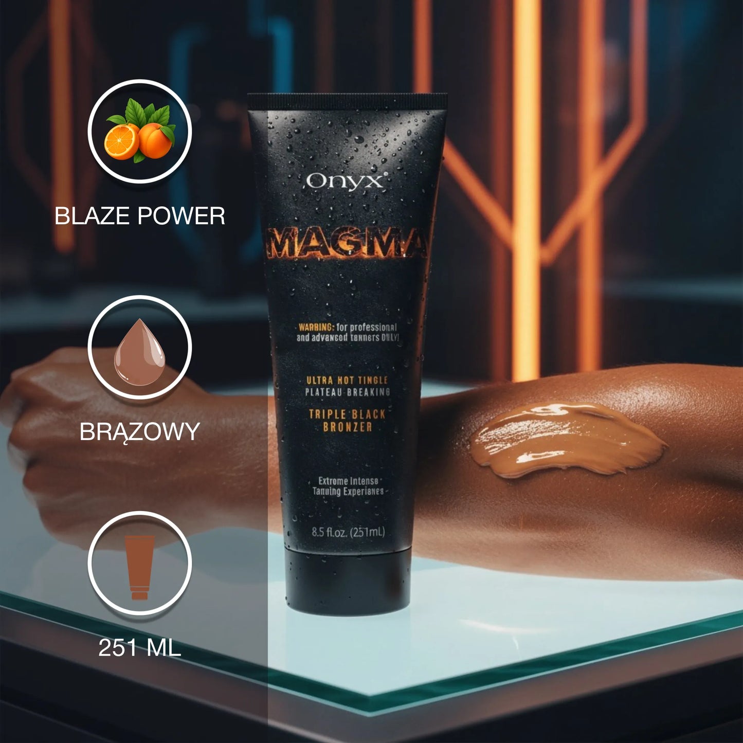 Magma - potrójny bronzer do opalania z efektem tingle