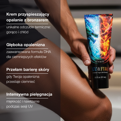 Onyx Ice & Fire Tingle bronzer z efektem chłodząco-mrowiącym do opalania