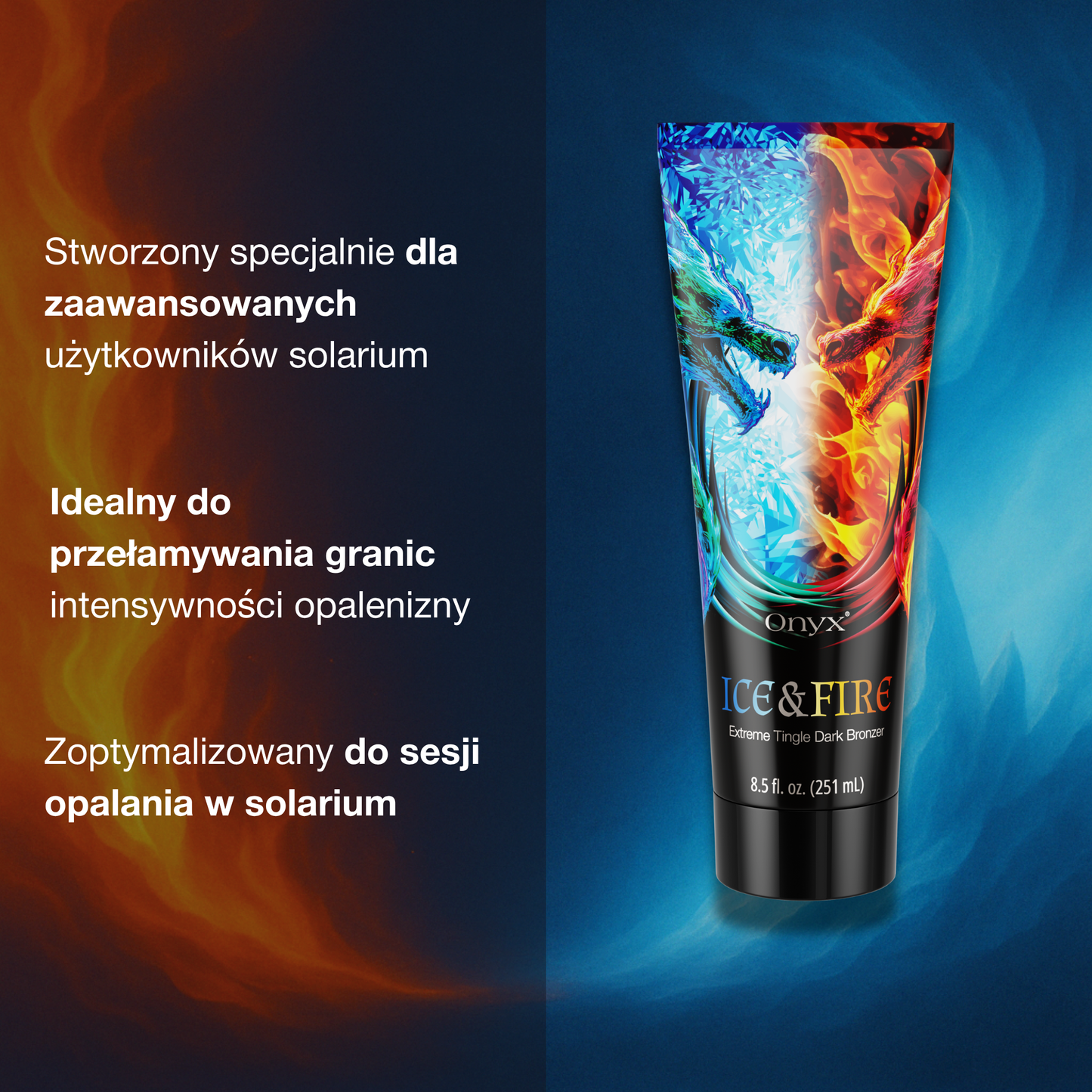 Onyx Ice & Fire Tingle bronzer z efektem chłodząco-mrowiącym do opalania