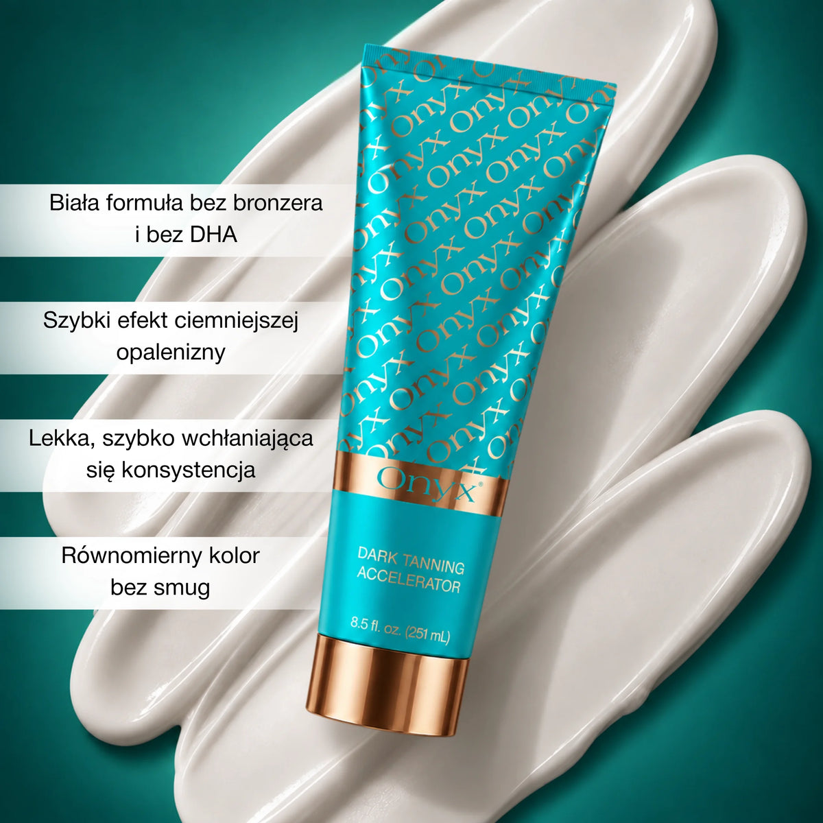 Onyx Dark Tanning Accelerator – biała formuła bez bronzera i DHA o lekkiej konsystencji