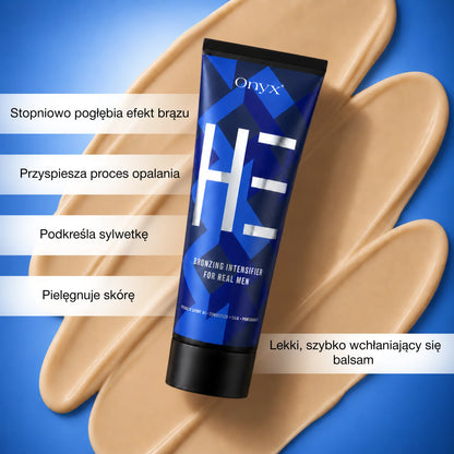 Onyx HE dla mężczyzn – balsam przyspieszający opalanie o lekkiej, szybko wchłaniającej się formule